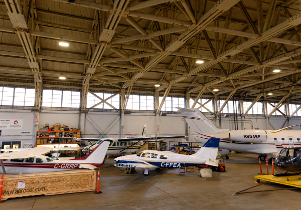 Facility with Airplanes in Hanger